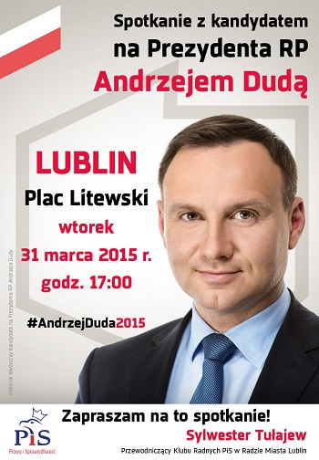 Ulotka Andrzej Duda - Lublin
